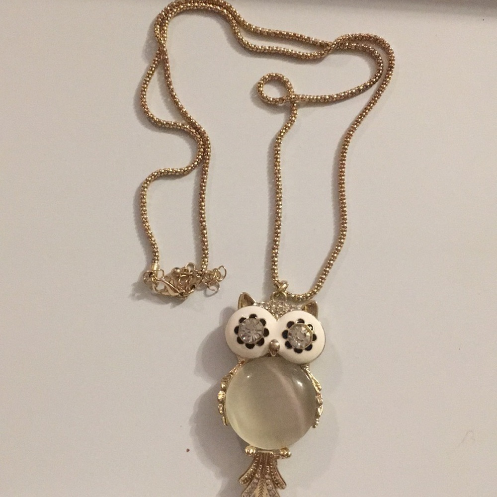 Owl Necklace 26 inches chain with extender (M)